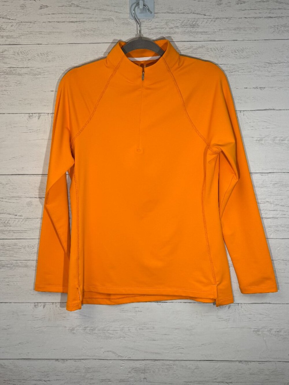 NWT Peter Millar Raglan Sleeve Perth Golf Pullover in Orange